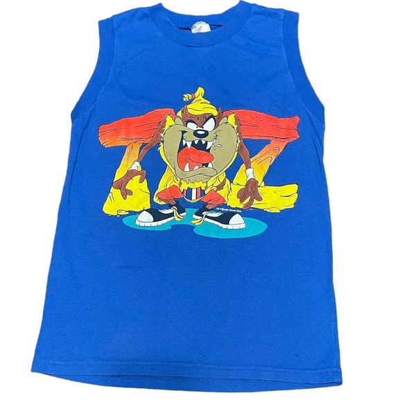 PCA Athletic VTG 90s Looney Tunes Taz Basketball Tank Sz 14/16 - Picture 2 of 6